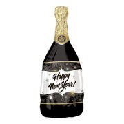 Folieballong Happy New Year! Champagneflaske