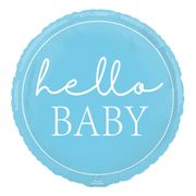 Folieballon Hello Baby Blå