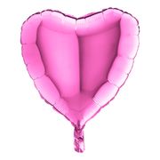 Folieballong Hjerte Metallic Rosa