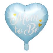 Folieballong Hjärta Mom to Be Blå
