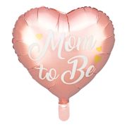 Folieballong Hjärta Mom to Be Rosa