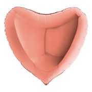 Folieballong Hjärta Stor Roséguld