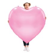 Folieballong Hjerteformet XXL Rosa