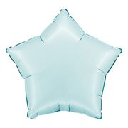 Folieballong Stjerne Satin Pastel Blå