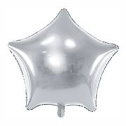 Folieballong Stjerne Sølv