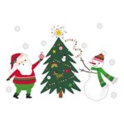 Vindusdekor Nisse & Snømann