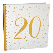 Gjestebok 20 Hvit/Gull