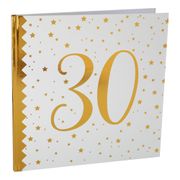Gästbok 30 Vit/Guld