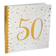 Gästbok 50 Vit/Guld