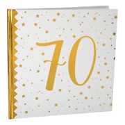 Gästbok 70 Vit/Guld