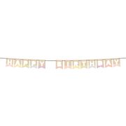 Girlang Happy Birthday Dreamy Pastel i Trä
