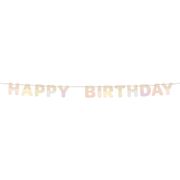 Girlang Happy Birthday i Trä Dreamy Pastel