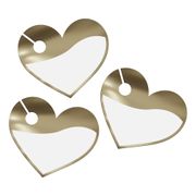 Glasmarkörer Hjärtan Guld