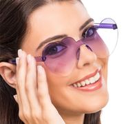 Glasögon Hjärtformade Lila