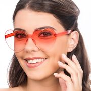 Glasögon Hjärtformade Röd