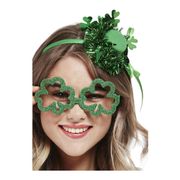 Briller St. Patrick's Day Grøn/Glitter