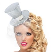 Glittrig Minihatt Silver