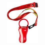 Godisnapp med Nyckelband Röd/Vit