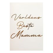 Gratulationskort Guld V.B Mamma med Kuvert