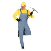 Keltainen Kaivosmies Naamiaisasu