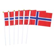 Handflaggor Norska Flaggan