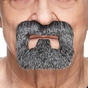 Håndværker Moustache Sort/Hvid