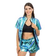 Jacka med Shorts Set Iridescent Blå