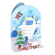 Joulukortti Pop-Up Are You Yeti For Christmas