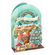 Julkort Pop-Up Eldstad