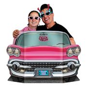 Kartonfigur 50'er Pink Cab Foto Prop
