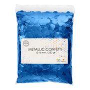 Konfetti Blå Metallic Rund