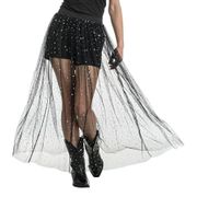 Lång Kjol i Mesh Svart