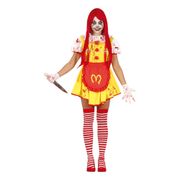 Uhyggelig Fastfoodklovn Kjole Kostume