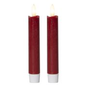 LED Antikljus Korta Rustic Röd