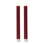 LED Antikljus Långa Rustic Röd