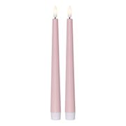 LED Kronelys Rosa