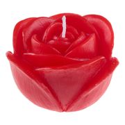 Rødt roseformet lys