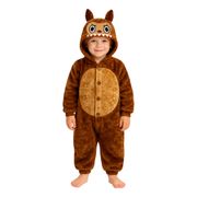 Lulu Monster Brun Onesie Barn Maskeraddräkt