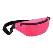 Midjeväska Paljetter Neonrosa UV