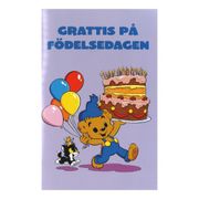 Musikkort Bamse Grattis