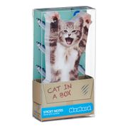 Mustard Cat In A Box Sticky Notes
