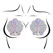 Nipple Covers Jewels Snäckor Silver Deluxe