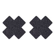 Nipple Covers Kors Svarta Glitter