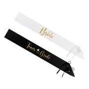 Ordensband Bride & Bride Squad Svart/Vit