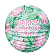 Papperslykta Rund Happy Summer Time