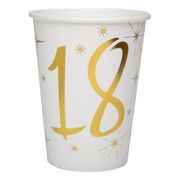 Pappersmuggar 18 Guld/Vit