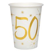 Pappersmuggar 50 Guld/Vit