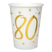Pappersmuggar 80 Guld/Vit