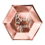 Pahvilautaset Bride Squad Ruusukulta
