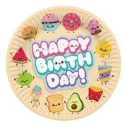 Papperstallrikar Happy Birthday Kawaii